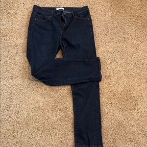 LOFT Women's Deep Indigo Straight Leg Jeans